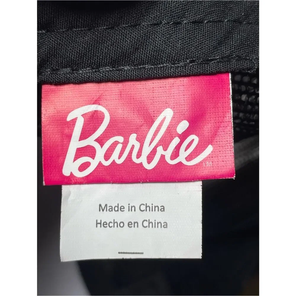 Barbie Colorful Adjustable Trucker Hat w/Black Mesh & Embroidered Pink Letters